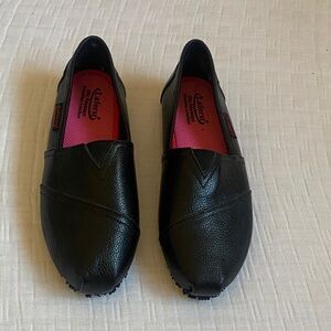 Laforst  Black Leather Slip-On Shoes with Pink Interior